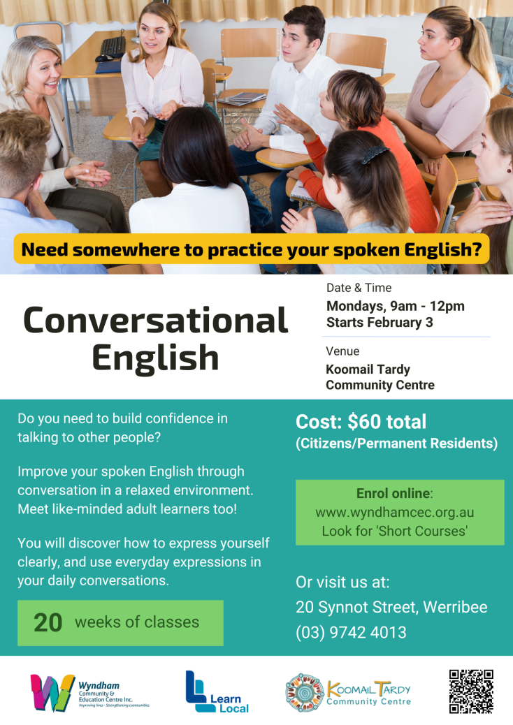 Conversational English Course Wyndham City